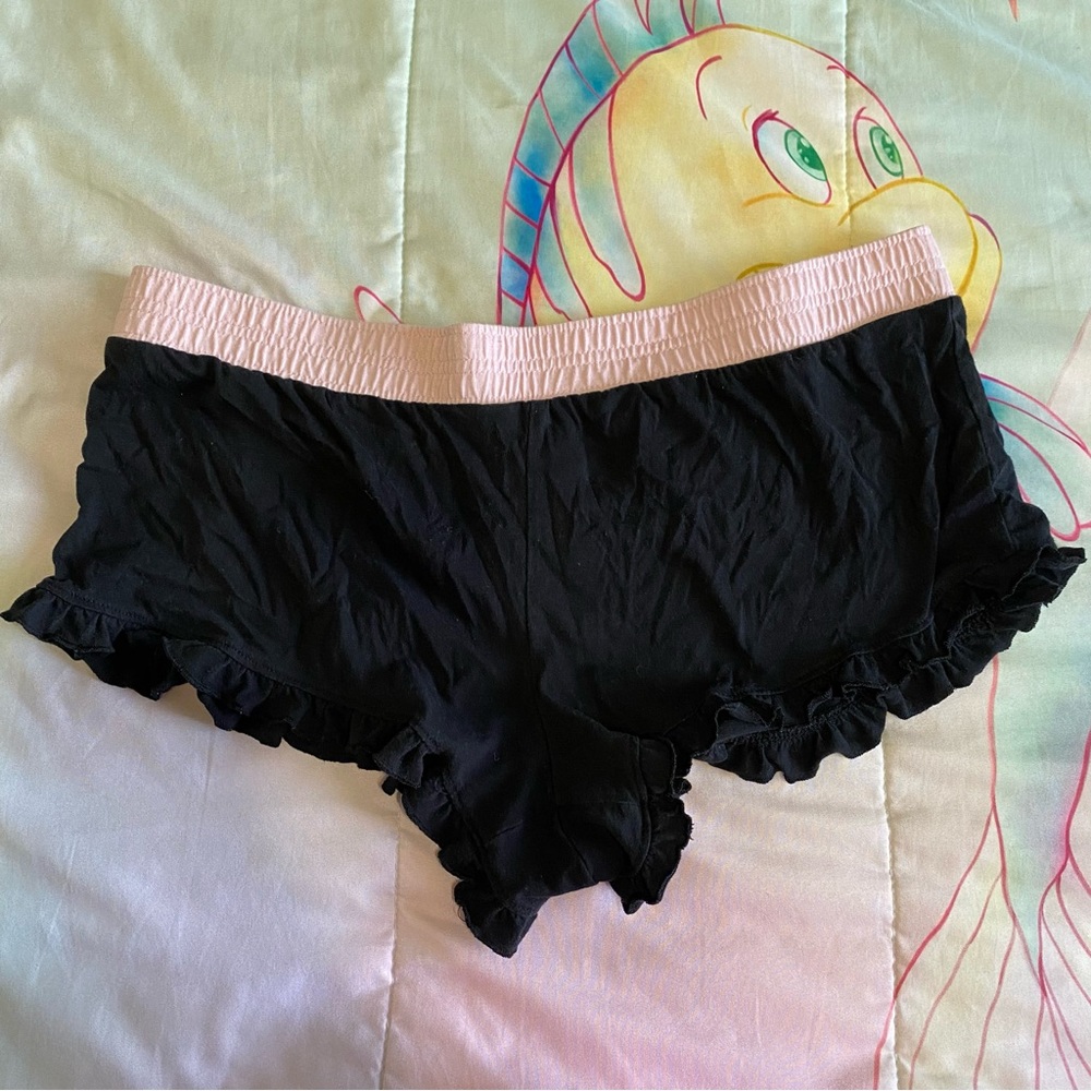 frilly lounge booty shorts pjs pajama
